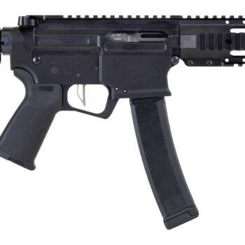 Dpms Panther Arms DP51655221916 Kitty Kat S9 9mm Luger 33+1 8" Black Nitride Heavy Threaded Barrel, Black Hardcoat Anodize Aluminum Receiver w/Picatinny Rail, DPMS Quad Rail Handguard, Black Polymer S