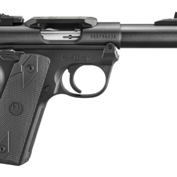Ruger 40194 Mark IV 250th Anniversary 22 LR 10+1 4.40" Stainless Threaded Bull Barrel, Black Alloy Steel Receiver w/Scope Rail, Black Polymer Frame, Checkered Synthetic Grip, RMR/RMSc/DPP Footprint, A
