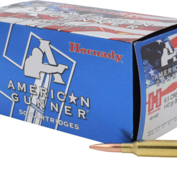 Hornady 81482 American Gunner  6.5Creedmoor 140gr Hollow Point Boat Tail 50 Per Box/10 Case