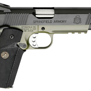 Springfield Armory PX9105MLCA18 1911 Loaded Operator *CA Compliant 45 ACP 5" 7+1 OD Green Armory Kote Black Armory Kote Carbon Steel Slide Black Wraparound Rubber Grip