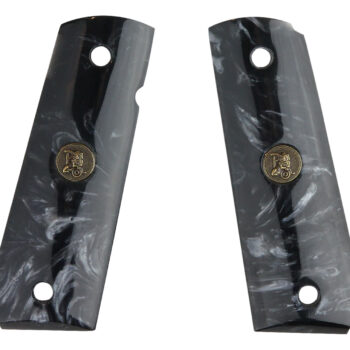 Pachmayr 62000 Custom Grip Black Simulated Pearl Panels for 1911 with Ambidextrous Safety