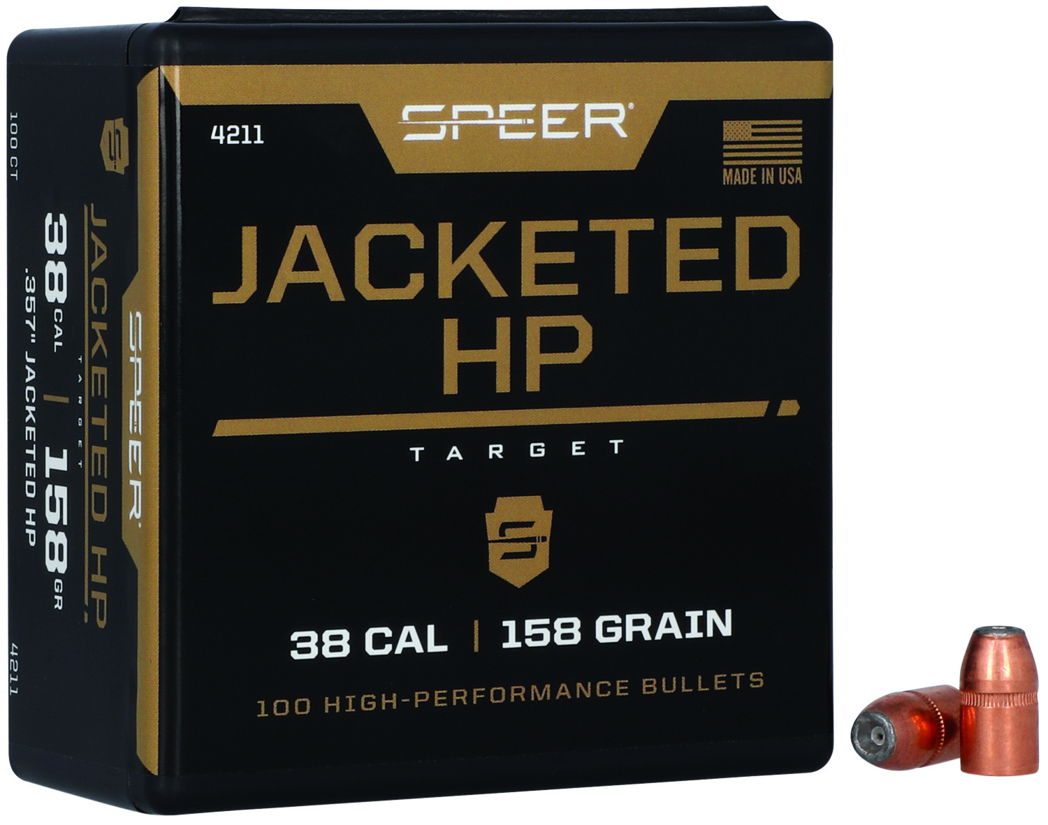 Speer 4211 Handgun 38Cal 158gr Jacketed Hollow Point 100 Per Box/5 Case 3 Speer 4211 Handgun 38Cal 158gr Jacketed Hollow Point 100 Per Box/5 Case