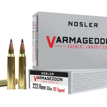 Nosler 65139 Varmageddon  223Rem 53gr Flat Base Tipped 20 Per Box/20 Case