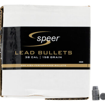 Speer 4628 Handgun  38Cal 158gr Lead Semi Wad Cutter Hollow Point 500 Per Box/1 Case