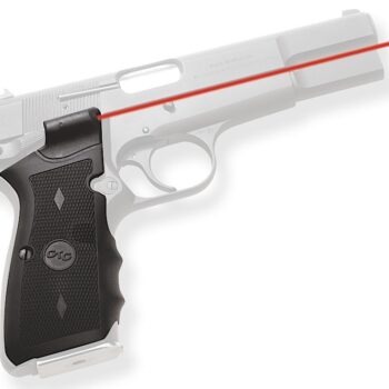 Crimson Trace 011170 Lasergrips  Fits Browning Hi-Power, Red Laser 633nM Wavelength 5mW Output, Black Polymer
