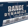 Fiocchi 38A Range Dynamics 38Special 130gr Full Metal Jacket 50 Per Box/20 Case 2 34013 1