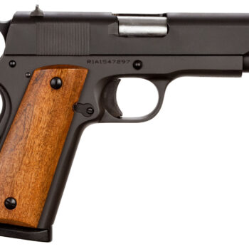 Rock Island 51417 GI Standard MS *CA Compliant 45 ACP Caliber with 4.20" Barrel, 8+1 Capacity, Overall Black Parkerized Finish Steel, Beavertail Frame, Serrated Slide & Wood Grip