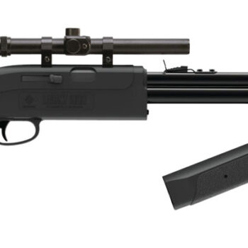 Crosman CLGY1000KT Legacy 1000 Air Rifle Pump 177 Black Rifled Steel Barrel, Black Receiver, Black Fixed All Weather Stock, Crossbolt Safety, Includes 4x15mm Scope
