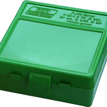 MTM Case-Gard P100310 Ammo Box Flip-Top Multi Caliber Green Polypropylene 100rd