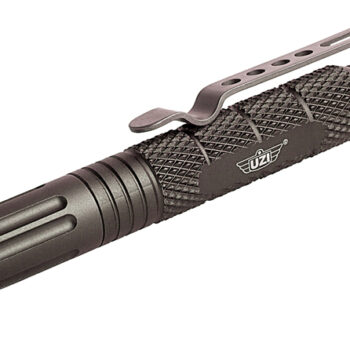 Uzi Accessories UZITACPEN6GM Tactical Pen  Gun Metal Aluminum 6" Features Glass Breaker/Cuff Key
