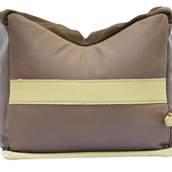 BenchMaster BMALBBLE Bench Bag  Rifle Large Empty Brown Leather Front Bag .55 lbs