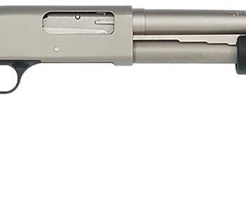 Mossberg 50299 590 Mariner 12 Gauge 8+1 3" 20" Cylinder Bore Barrel, Silver Marinecote Barrel/Receiver, Synthetic Stock, Includes Pistol Grip Conversion Kit