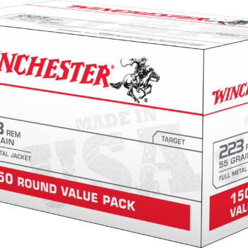 Winchester Ammo W223150 USA  223Rem 55gr Full Metal Jacket 150 Per Box/4 Case *Value Pack