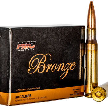 PMC 50A Bronze  50BMG 660gr Full Metal Jacket Boat Tail 10 Per Box/20 Case