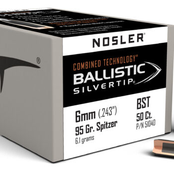 Nosler 51040 Ballistic Silvertip  6mm 95gr Spitzer Point 50/Box