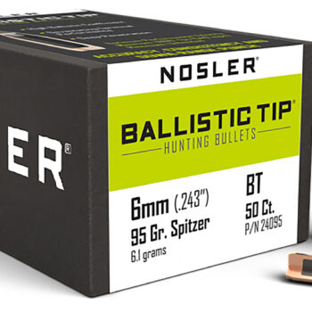 Nosler 24095 Ballistic Tip  6mm 95gr Spitzer 50/Box
