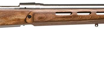 Savage Arms 18518 12 BTCSS Full Size 22-250 Rem 4+1 26" Matte Stainless Heavy Fluted Barrel, Matte Stainless Steel Receiver Drilled & Tapped, Satin Brown Thumbhole Laminate Stock, Right Hand