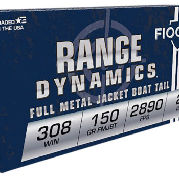 Fiocchi 308A Range Dynamics  308Win 150gr Full Metal Jacket Boat Tail 20 Per Box/10 Case