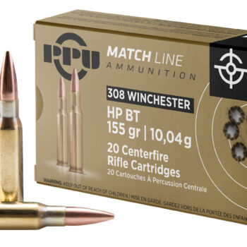 PPU PPM3081 Match  308Win 155gr Hollow Point Boat Tail 20 Per Box/10 Case