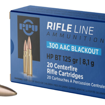 PPU PP300BH Standard Rifle  300Blackout 125gr Hollow Point Boat Tail 20 Per Box/50 Case