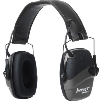 Howard Leight R02524 Impact Sport Electronic Muff 22 dB Over the Head Gray/Black Adult 1 Pair