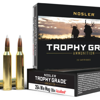 Nosler 60019 Trophy Grade  264WinMag 130gr Nosler AccuBond 20 Per Box/10 Case