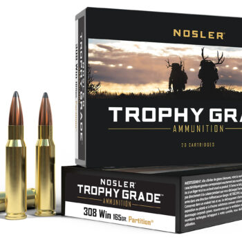 Nosler 60053 Trophy Grade  308 Win 165 gr Nosler Spitzer Partition 20 Per Box/ 10 Case