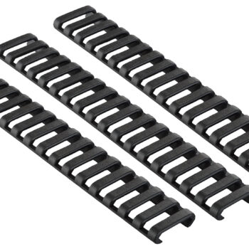 Ergo 4373BK Low-Pro Ladder Rail Covers Rifle 18 Slot Black Rubber 3 Pack