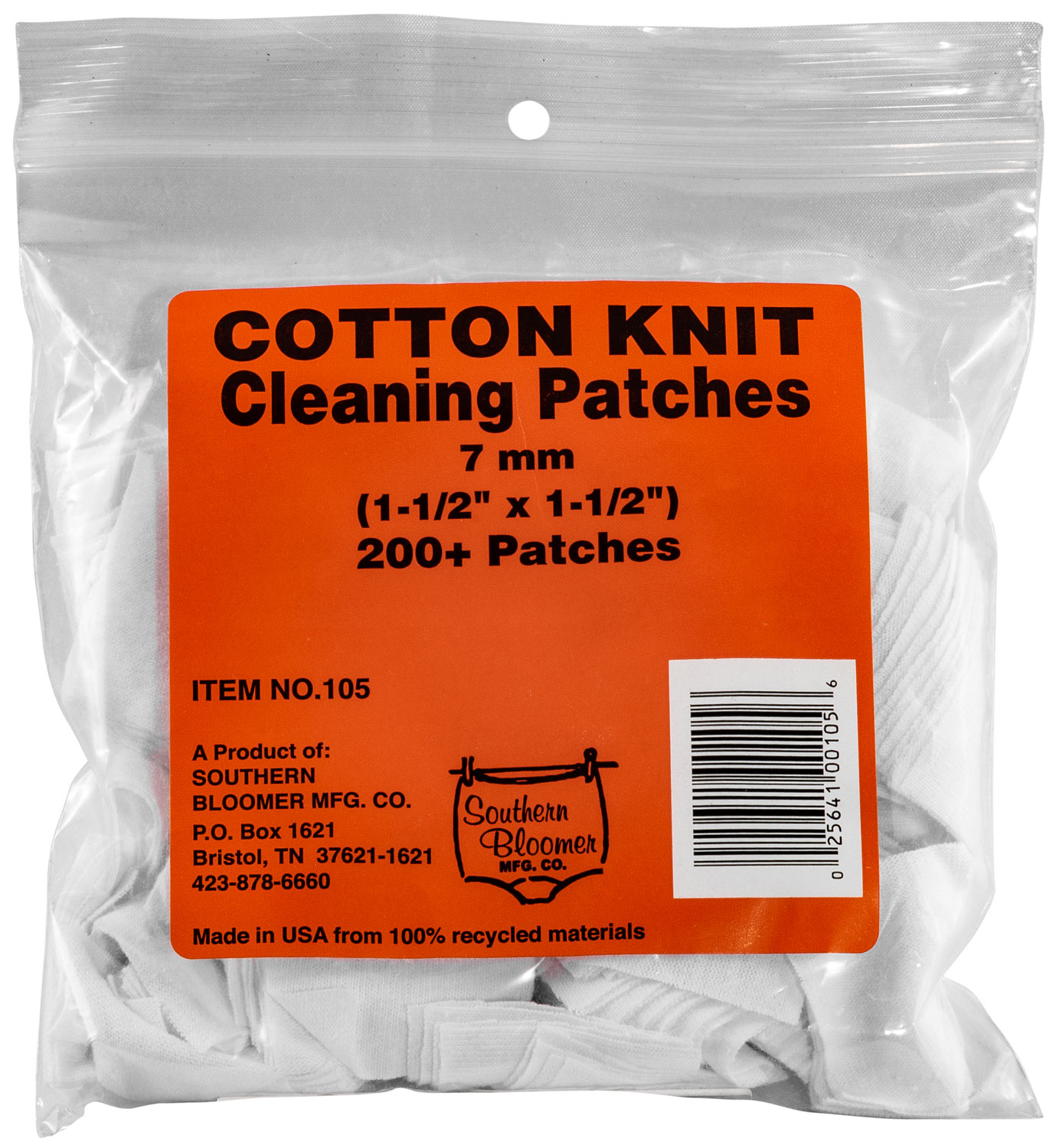 Southern Bloomer 105 Cleaning Patches 7mm Cotton 200 Per Pack 3 Southern Bloomer 105 Cleaning Patches 7mm Cotton 200 Per Pack
