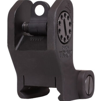 Troy Ind SSIGFRSROBT00 Rear Fixed BattleSight Round  Black Hardcoat Anodized for AR-15/AR-10