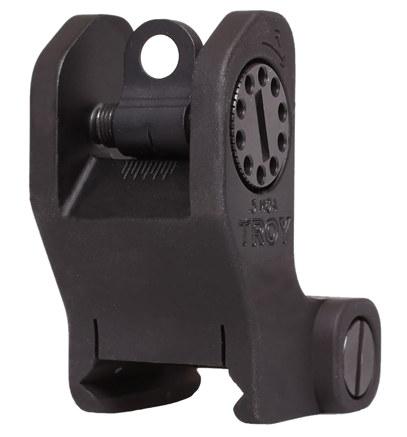 Troy Ind SSIGFRSROBT00 Rear Fixed BattleSight Round Black Hardcoat Anodized for AR-15/AR-10 3 Troy Ind SSIGFRSROBT00 Rear Fixed BattleSight Round Black Hardcoat Anodized for AR-15/AR-10