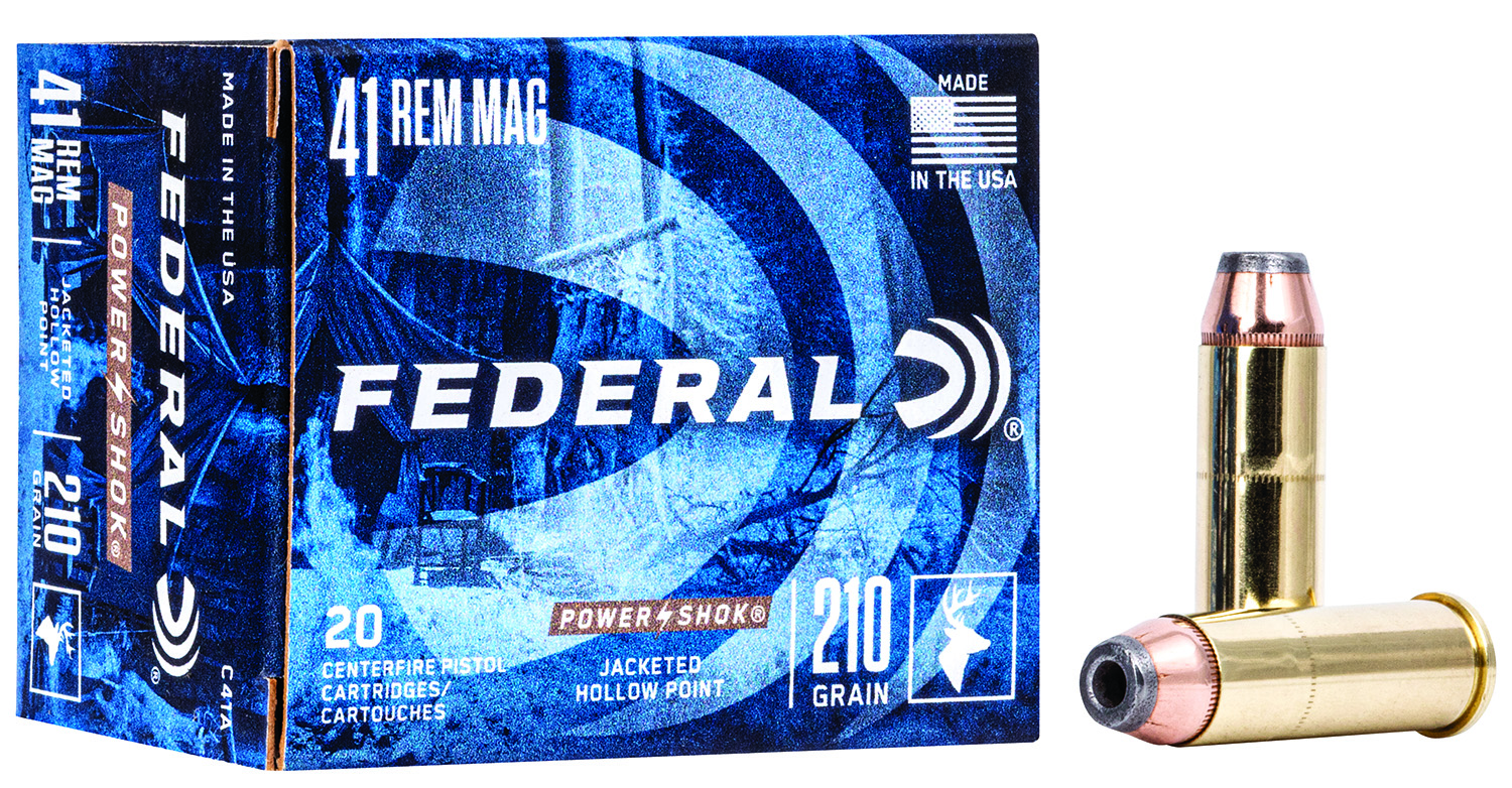 Federal C41A Power-Shok Handgun 41RemMag 210gr Jacketed Hollow Point 20 Per Box/25 Case 3 Federal C41A Power-Shok Handgun 41RemMag 210gr Jacketed Hollow Point 20 Per Box/25 Case