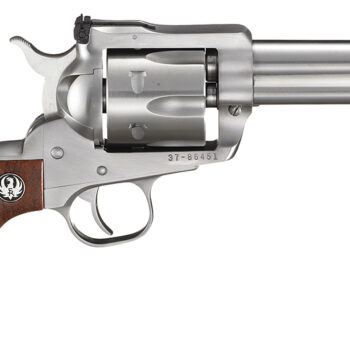 Ruger 0309 Blackhawk  357 Mag 6rd 4.63" Satin Stainless Steel Barrel, Cylinder & Frame, Hardwood Grip, Transfer Bar Safety, Exposed Hammer
