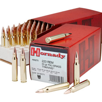 Hornady 80275 Custom  223Rem 55gr Full Metal Jacket Boat Tail 50 Per Box/10 Case