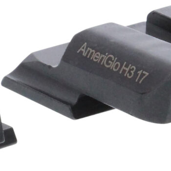 AmeriGlo SW145 Classic Tritium Set for Smith & Wesson M&P Shield  Green Tritium White Outline Front Sight-Green Tritium White Outline Rear Sight