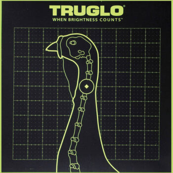 TruGlo TG12A6 Tru-See Turkey Target Self-Adhesive Heavy Paper Black/Green 12"x12" 6 Pack