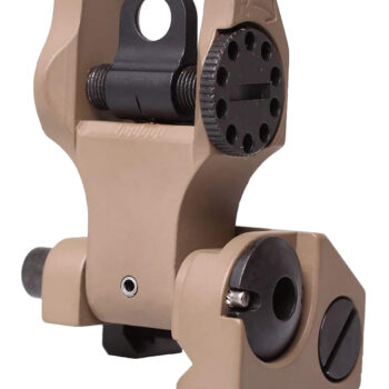 Troy Ind SSIGFBSROFT00 Rear Folding BattleSight Round  Flat Dark Earth Folding for AR-15