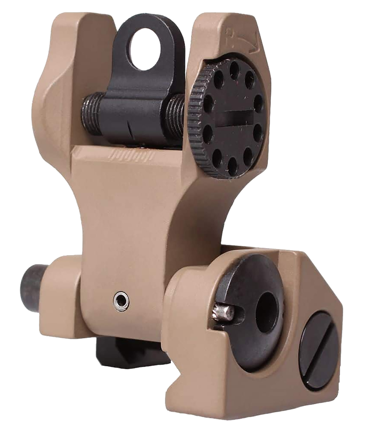 Troy Ind SSIGFBSROFT00 Rear Folding BattleSight Round Flat Dark Earth Folding for AR-15 3 Troy Ind SSIGFBSROFT00 Rear Folding BattleSight Round Flat Dark Earth Folding for AR-15