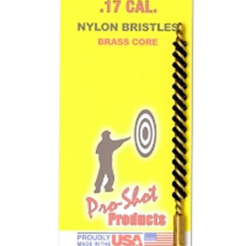 Pro-Shot 17NR Bore Brush  .17/ .177 Cal Rifle #5-40" Thread Nylon Bristles Brass Core