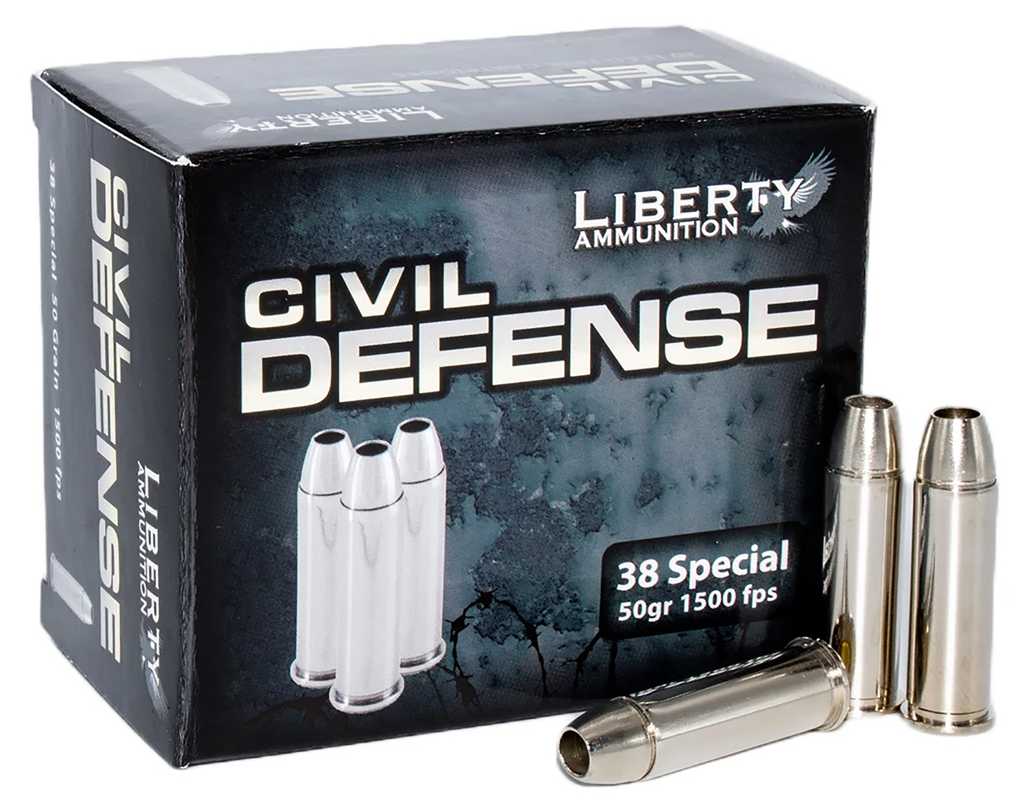 Liberty Ammunition LACD38025 Civil Defense 38Special 50gr Lead Free Fragmenting Hollow Point 20 Per Box/50 Case 3 Liberty Ammunition LACD38025 Civil Defense 38Special 50gr Lead Free Fragmenting Hollow Point 20 Per Box/50 Case