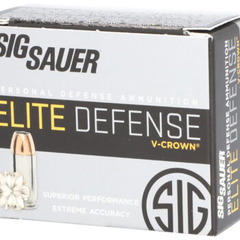 Sig Sauer E9MMA120 Elite Performance  9mmLuger 115gr V-Crown Jacketed Hollow Point 20 Per Box/10 Case