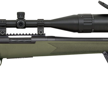 Mossberg 27924 Patriot Night Train 308 Win Caliber with 5+1 Capacity, 22" Threaded/Fluted Barrel, Matte Blued Metal Finish & OD Green Synthetic Stock Right Hand (Full Size) Includes 6-24x50mm Scope