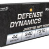 Fiocchi 44A500 Defense Dynamics 44RemMag 240gr Jacketed Soft Point 50 Per Box/10 Case 2 98273