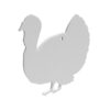 B/C AR500 3/8" SILHOUETTE TURKEY WHT 1 BC47708 1