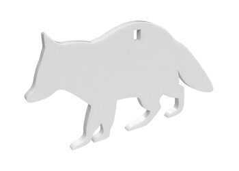 B/C AR500 3/8" SILHOUETTE RACOON WHT