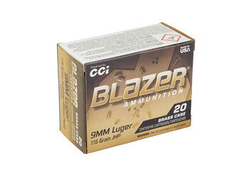 Alternative view of CCI BLAZER BRASS 9MM 115GR JHP 20