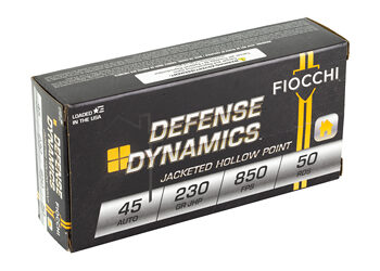 Alternative view of FIOCCHI 45ACP 230GR JHP 50/500