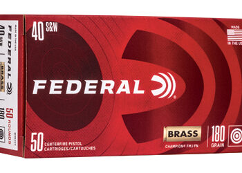 FED CHAMP 40S&W 180GR FMJ BRSS 50/1