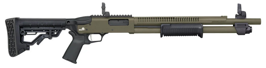 MOSS 590R 12GA 18.5 MAGPUL MBUS ODG 7RD 3 MOSS 590R 12GA 18.5 MAGPUL MBUS ODG 7RD