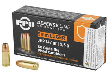 PPU 9MM JHP 147GR 50/1000